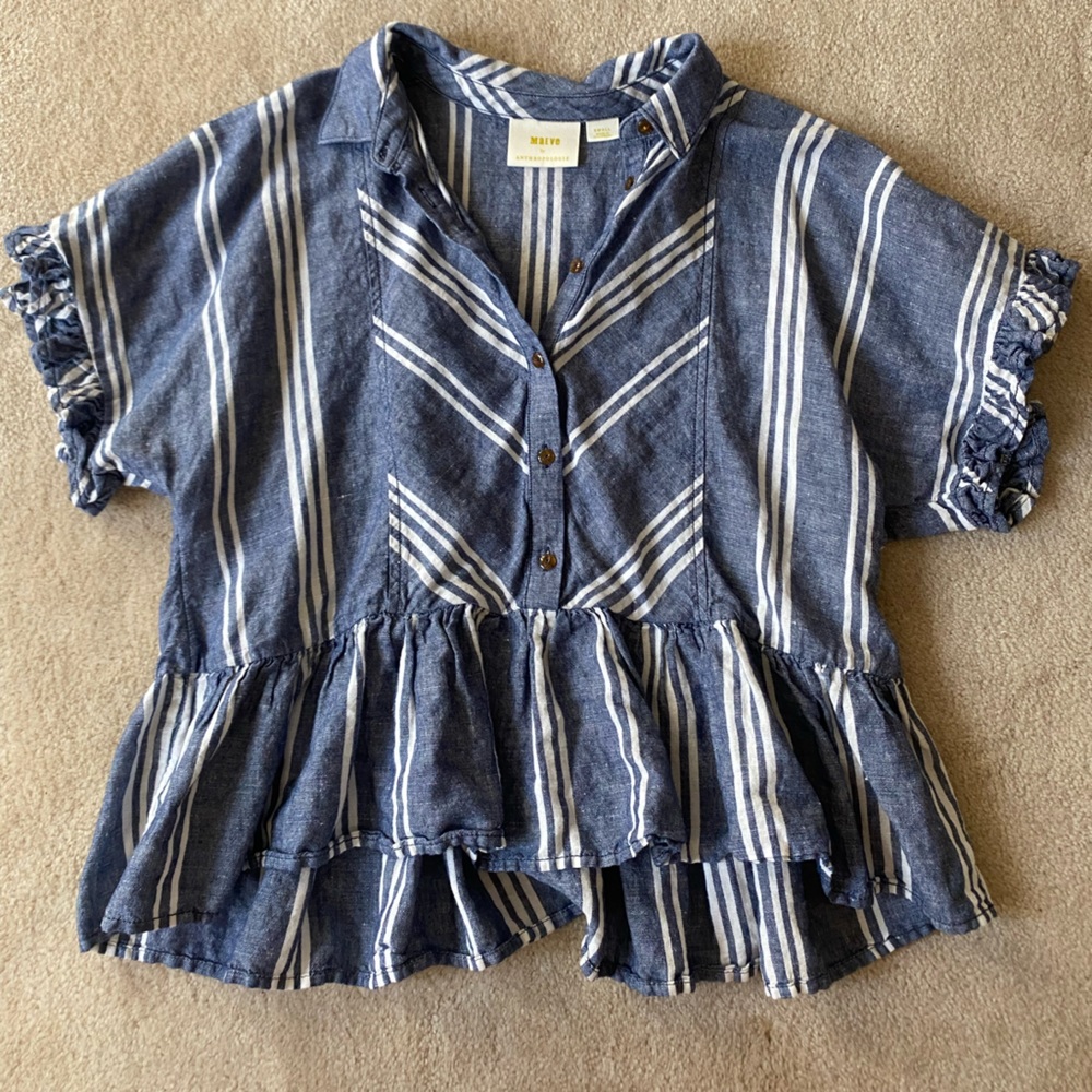 Anthropologie babydoll shirt size small